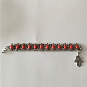 Vintage Signed Souvenir du Maroc Cabochon Bracelet